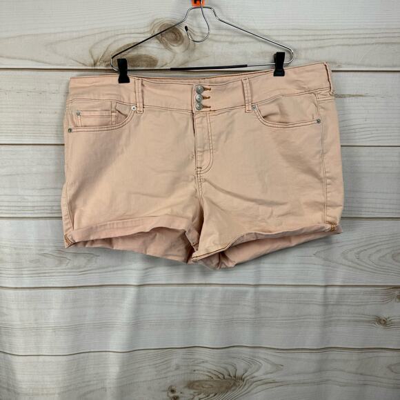 Torrid Salmon 5 Inch Jegging Super Soft High-Rise Shorts Size 24 - Picture 5 of 11